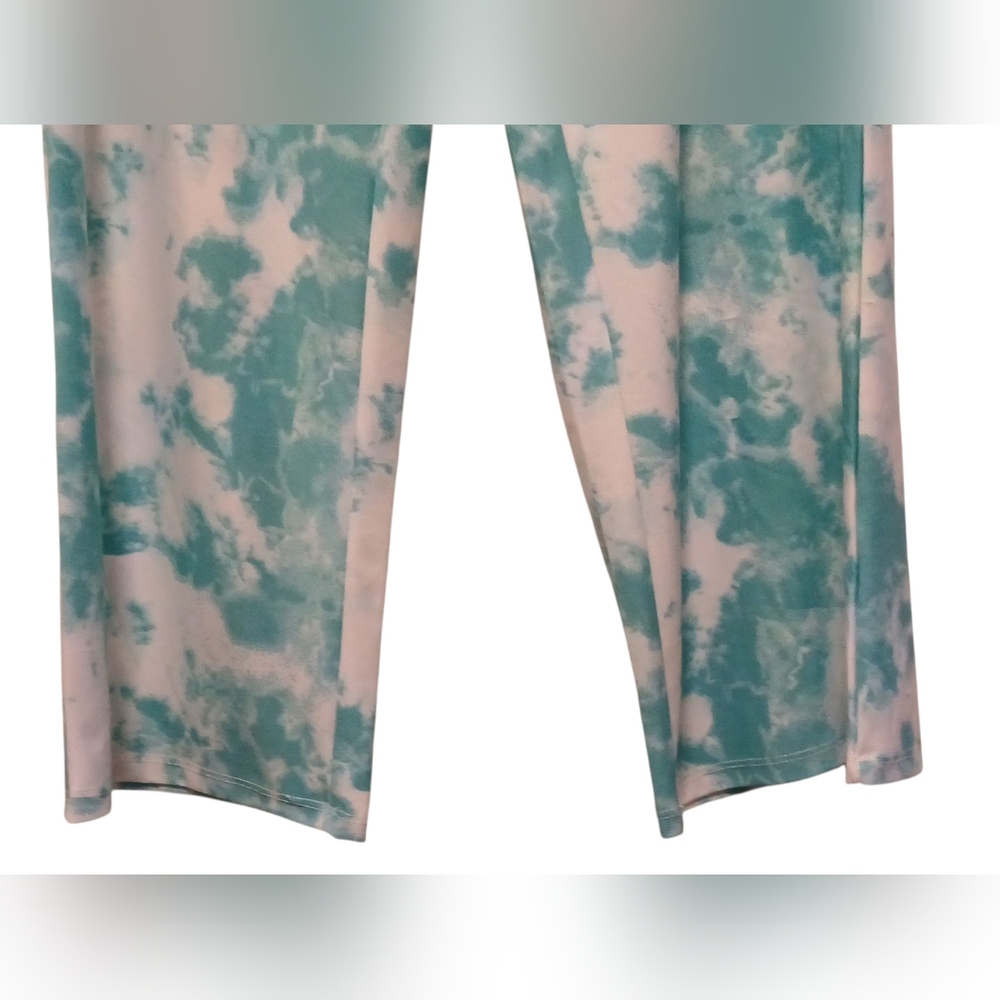 Melissa Paige -NWT, Women Size PS, Tie dye Palazzo Wide Leg Boho Turquoise Pants - Picture 6 of 10